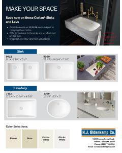 Make Your Space 2026 Sinks Promo - South