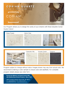 CORIAN QUARTZ VANITY FLYER
